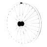 ROUE ROUTE - FIXIE PATIN P2R ARGENT AVANT AVEC ECROUS JANTE 17C PROFIL 28MM