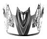 TROY LEE DESIGNS D3 VISOR (CM), NIGHTFALL, BLACK, ONE SIZE