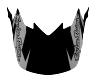 TROY LEE DESIGNS GP HELMET VISOR, SLICE, BLACK/GRAY, ONE SIZE