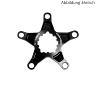 CANE CREEK EEWINGS SPIDER 2-SPEED, 110MM BCD, 5-HOLE, 32T COMPATIBLE, BLACK