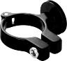PROBLEM SOLVERS CROSS CLAMP PULLEY, TOP-PULL CABLE GUIDE FOR DOWN-PULL DERAILLEUR, 28.6MM, BLACK 