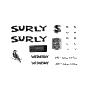 SURLY WEDNESDAY NEW FRAME DECAL INCL. HEADBADGE, BLACK