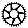 E*THIRTEEN HELIX PLUS GUIDERING DIRECT MOUNT CHAINRING, 30 Z., 52/55MM FLIP FLOP, BLACK