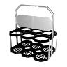 PANIER ROTO POUR TRANSPORT DES BIDON PLIABLE NOIR-GRIS (POUR 6 BIDONS)
