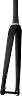 WHISKY NO.7 RD CARBON FORK, 700C, 28.6-40, 45MM, 367MM, 100X12MM, FLAT MOUNT DISC, MATTE BLACK