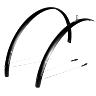 GARDE BOUE CITY-VTC TRINGLES 28'' STRONGLIGHT ALU R'LIGHT 48MM NOIR MAT (PAIRE) AVEC FIXATION CLASSIC TRINGLES INOX