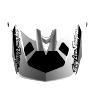 TROY LEE DESIGNS D4 CARBON HELMET VISOR, OPTIC, BLACK, ONE SIZE