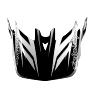 TROY LEE DESIGNS D4 COMPOSITE HELMET VISOR, GHOSTWING, WHITE, ONE SIZE