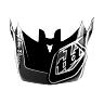 TROY LEE DESIGNS D4 POLYACRYLITE HELMET VISOR, LINEAR, BLACK, ONE SIZE