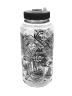PAUL COMPONENT BIKE CAMPING FROGGIES NALGENE WATER BOTTLE, 1.000ML, CLEAR/RED