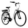 VELO ELECTRIQUE-VAE CITY 28 LEADER FOX PARK MIXTE BLANC BRILLANT 7V MOTEUR ROUE AR BAFANG 36V 45NM BATTERIE 15AH (20'' - H52CM - TAILLE L - POUR ADULTE DE 178CM à 185CM)