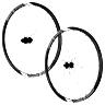 ROUES GRAVEL DISQUE 700 FIR GALAXIUM CENTERLOCK NOIR CASSETTE CAMPAGNOLO EKAR 13V AXE TRAVERSANT 12-100 ET 12-142 HAUTEUR-PROFIL 26 MM (PAIRE) - TUBELESS READY