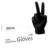 GANTS ATELIER NITRILE A USAGE UNIQUE NOIR  T8 (M)  (BOITE DE 100) (HOMOLOGUE CE 2777)  -P2R-