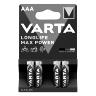 PILE LR03  1.5V  VARTA ALCALINE LONGLIFE MAX POWER LR03 - AAA (VENDU PAR 4)