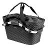 PANIER ARRIERE TOILE BASIL FLAIR 22L VERT AVEC ANSE FIXATION CLIP AUTOMATIQUE SUR PORTE BAGAGE SYSTEME MIK - COMMANDER 157030 - (SI PAS FOURNI SUR LE VELO, AJOUTER 155681)