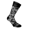 CHAUSSETTES-SOCQUETTES ETE GIST TRENDY NOIR ALTITUDE 43-47 ECOLOGIQUE - HAUTEUR 20CM   (PAIRE)  -5863