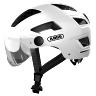 CASQUE VELO ADULTE ABUS URBAIN HYBAN 2.0 ACE BLANC POLAIRE ECLAIRAGE INTEGRE TAILLE L (56-61CM) REGLAGE MOLETTE