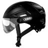 CASQUE VELO ADULTE ABUS URBAIN HYBAN 2.0 ACE VELOURS NOIR ECLAIRAGE INTEGRE TAILLE L (56-61CM) REGLAGE MOLETTE