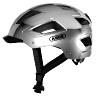 CASQUE VELO ADULTE ABUS URBAIN HYBAN 2.0 CHROME ECLAIRAGE INTEGRE TAILLE L (56-61CM) REGLAGE MOLETTE