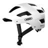 CASQUE VELO ADULTE ABUS URBAIN HYBAN 2.0 BLANC POLAIRE ECLAIRAGE INTEGRE TAILLE L (56-61CM) REGLAGE MOLETTE