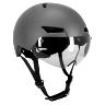 CASQUE VELO-TROTTINETTE ADULTE URBAIN-CITY CP03 GRIS ECLAIRAGE INTEGRE ET VISIERE TAILLE L REGLAGE MOLETTE - SELECTION P2R-