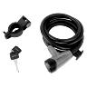 ANTIVOL VELO SPIRAL A CLE NEWTON DIAM 10 MM L 1.50 M NOIR-ROUGE (AVEC SUPPORT + 2 CLES)  -NIVEAU SECURITE 4-