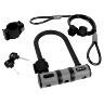 ANTIVOL VELO U NEWTON DIAM 13 MM AVEC CABLE AVEC SUPPORT NOIR-ROUGE (2 CLES)  -NIVEAU SECURITE 6-