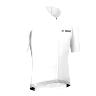 MAILLOT GIST HOMME PODIUM MANCHES COURTES ZIP TOTAL BLANC   S    -5359