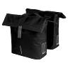 SACOCHE ARRIERE VELO DOUBLE BASIL CITY NOIR 28-32L FIXATION PORTE BAGAGE FIXATION SYSTEME MIK 2.0 (COMPATIBLE AVEC 211726 INCLUS) (33X30X19CM) FERMETURE PLIANT ANTI-PLUIE