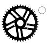 PLATEAU VAE-E-BIKE DIRECT MOUNT POUR BOSCH ESJOT 42DTS MONO 4èME GENERATION NOIR ACIER 12V - 11V. NARROW WIDE