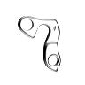 PATTE DE DERAILLEUR ALU MARWI BH-BIANCHI-MONGOOSE-KONA... GH-081  COMPATIBLE LEADER FOX (VENDU A L'UNITE SUR CARTE)