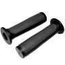 POIGNEE BMX NOIR-GRIS BI-MATIERE L125MM AVEC COLLERETTE (PAIRE)