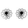 GALET DERAILLEUR P2R  9-10V. ALU ARGENT A ROULEMENT 10DTS (JEU DE 2)