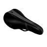 SELLE JUNIOR NEWTON MISSION NOIR DECO ROUGE-ARGENT 240X160MM RAIL ACIER NOIR