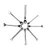 PEDRO´S RATCHETING COMBO WRENCH SET - 8 PIECE
