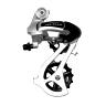 DERAILLEUR VTT ARRIERE SHIMANO  7-8V. ALTUS ARGENT