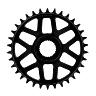 E*THIRTEEN E*SPEC HELIX R DIRECT MOUNT CHAINRING, BOSCH GEN4, 32 T., 53MM CHAINLINE, 11/12-SPD,