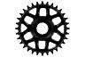 E*THIRTEEN HELIX R E*SPEC SRAM DIRECT MOUNT CHAINRING, BOSCH SX/CX GEN4, 32 T., 11/12-SPD, BLACK