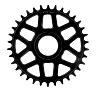 E*THIRTEEN HELIX R E*SPEC SRAM DIRECT MOUNT CHAINRING, FAZUA RIDE 60, 32 T., BLACK