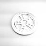 WHITE INDUSTRIES ENO DIRECT MOUNT SINGLESPEED BASHGUARD/CHAINRING, POLISHED SILVER, 34 Z.