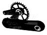 E*THIRTEEN XCX RACE CARBON ROAD CRANK, 175MM, 68MM, SELF EXTRACTOR, BLACK