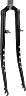SURLY CROSS CHECK STEEL FORK, 700C, 28.6-30, 44MM, 400MM, 100X9MM QR, CANTILEVER, BLACK