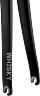 WHISKY NO.7 RD CARBON FORK, 700C, 28.6-40, 45MM, 367MM, 100X9MM QR, ROAD SHORT REACH, MATTE BLACK