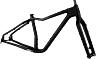 SALSA MUKLUK CARBON FATBIKE FRAMEKIT, 26", BLACK/GREY, M