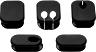 SALSA FRAME PLUGS FOR INTERNAL CABLE ROUTING, THICK, 5 PCS., BLACK