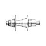 CHRIS KING R45 DISC CENTERLOCK HUB REAR, 142X12MM, 32 H., STEEL-BEARINGS, SHIMANO MICROSPLINE