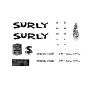 SURLY BRIDGE CLUB NEW FRAME DECAL INCL. HEADBADGE, BLACK