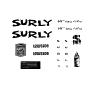 SURLY LOWSIDE FRAME DECAL INCL. HEADBADGE, BLACK