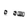 CHRIS KING BOTTOM BRACKET T47 CUP SPACER, 2.5MM, BLACK, THREADFIT