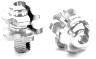 PAUL COMPONENT GROOVY BARREL ADJUSTERS, PAIR, SILVER